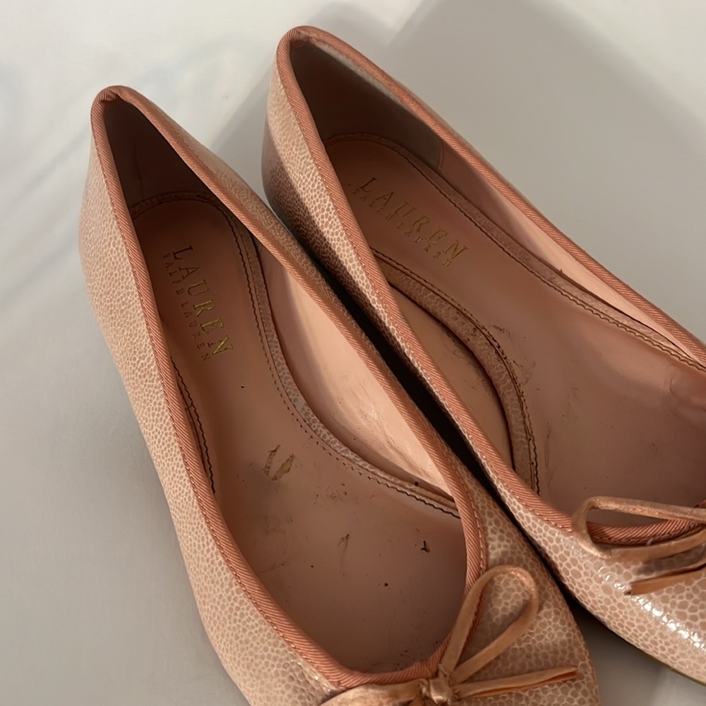 Pink Ralph Lauren Austina Ballet Flats - Picture 4 of 8